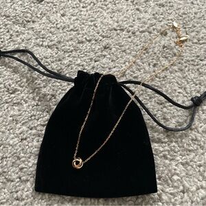 Fossil Rose Ball Pendant Necklace